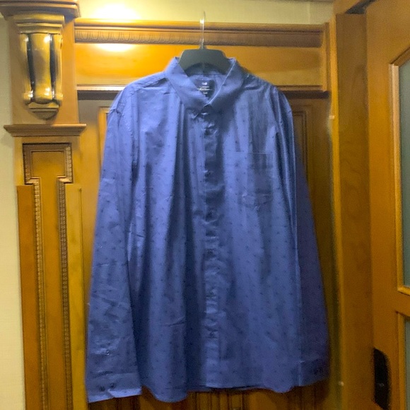 NWOT Ben Sherman Blue Patterned Shirt Size XXL - Picture 1 of 7